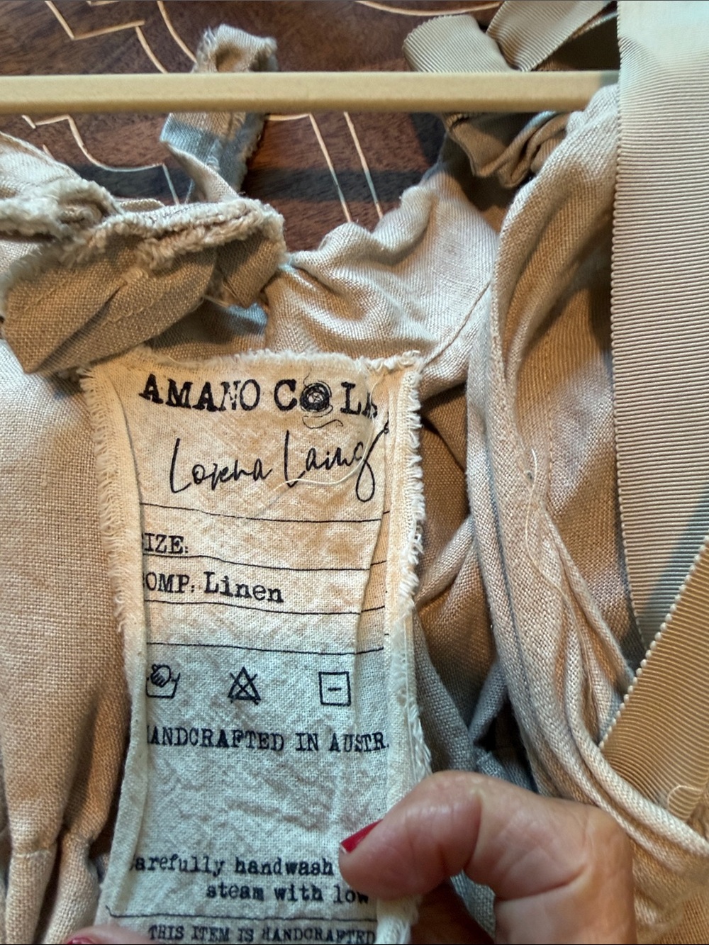 Amano by Lorena Laing natural Linen Maxi Sundress with Adjustable Straps(bw) - Picture 2 of 9